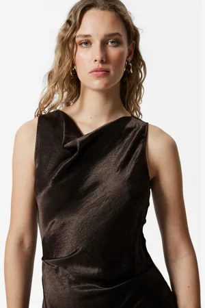 & OTHER STORIES Draped Satin Midi Dress - , 32