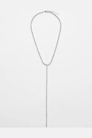 & OTHER STORIES Lariat Rhinestone Necklace - , ONESIZE