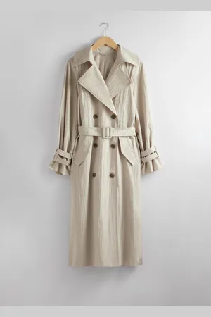 & OTHER STORIES Crinkle-Effect Trench Coat - , S