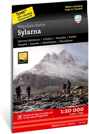 Calazo forlag Högalpin karta – Sylarna 1:20 000