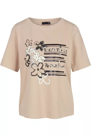Rabe Kvinder Bluser - Bluse ribkant i udskæringen Fra beige