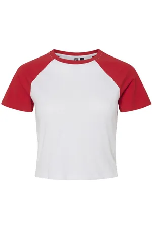 Pieces® Pcjannie Kontrast Cropped T-shirt