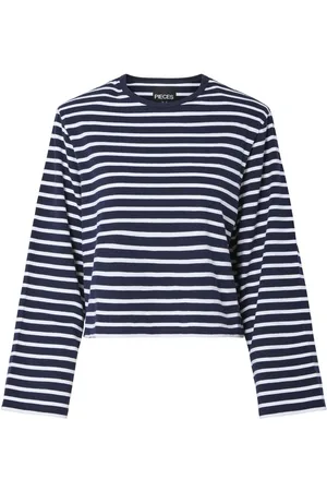 Pieces® Pcfiona Med Skulderpuder Stribet Top
