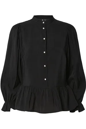 Pieces® Pcnessa Peplum Langærmet Bluse