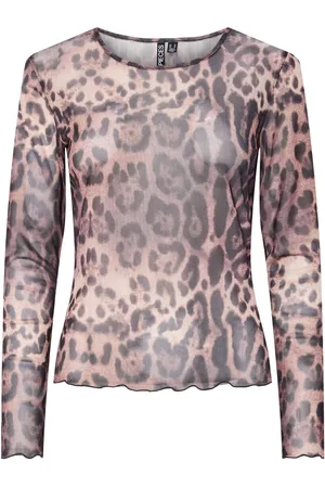 Pieces® Pcfrida Mesh Leopard Top
