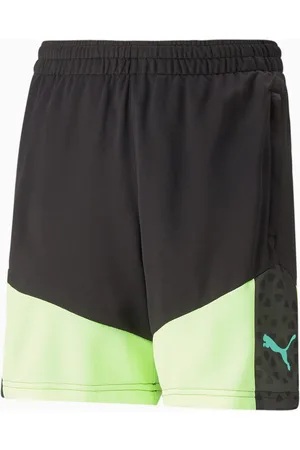 PUMA Individualcup Football Training Shorts Youth, Black/Fast Yellow, size 152, Clothing