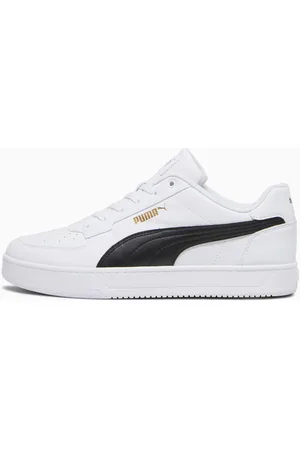 PUMA Caven 2.0 Sneakers, White/Black/Gold, size 36, Shoes