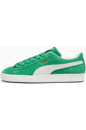 PUMA Suede Fat Lace Sneakers, Archive Green/Warm White, size 36, Shoes