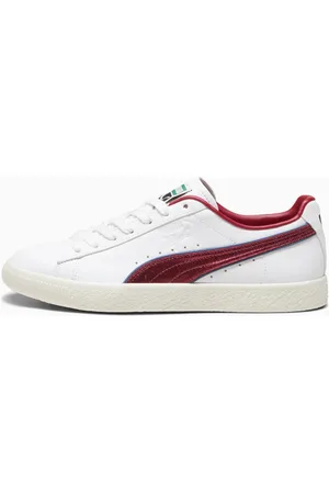 PUMA Clyde Varsity Sneakers, White/Regal Red, size 39, Shoes