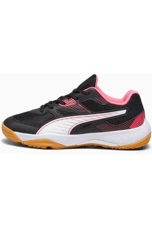 PUMA Solarflash II Indoor Sports Shoes Youth, Black/Fire Orchid/White, size 28, Shoes