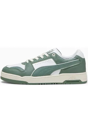 PUMA Slipstream Lo Vintage Sneakers, White/Eucalyptus, size 36, Shoes