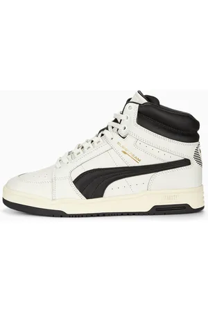PUMA Slipstream Mid 75-Year Edition Prm Sneakers, Blanc De Blanc/Black/Gold, size 40,5, Shoes