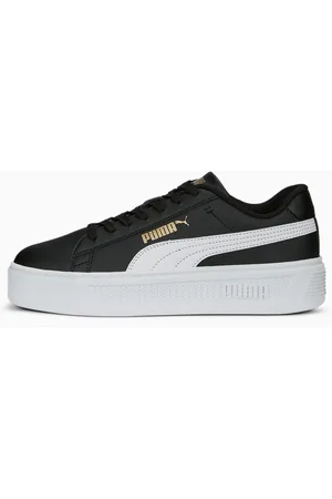 PUMA Smash Platform V3 Sneakers Women, Black/White/Gold, size 35,5, Shoes