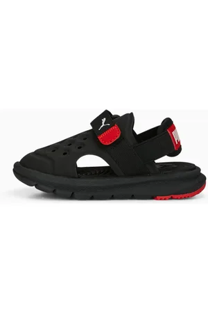 PUMA Evolve Alternative Closure Sandals Baby, Black/White/For All Time Red, size 22, Shoes