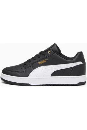 PUMA Caven 2.0 Sneakers, Black/White/Gold, size 36, Shoes