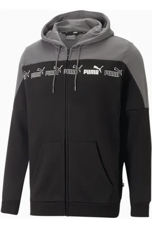 PUMA Around The Block Full-Zip Hoodie Men, Grey, size L, Clothing