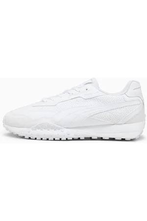 PUMA Blktop Rider Leather Sneakers, White/Glacial Grey, size 36, Shoes