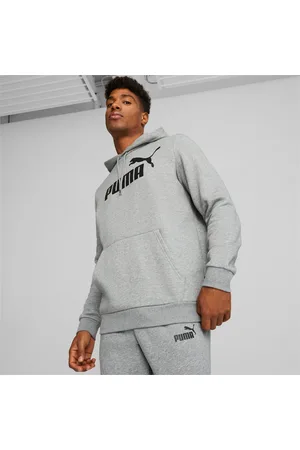 PUMA Essentials Big Logo Hoodie Men, Medium Grey Heather, size S, Clothing