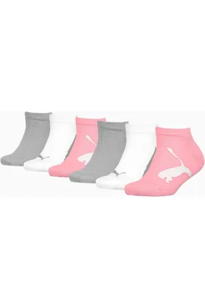 PUMA Kids Bwt Sneaker Socks 6 Pack, Pink/Grey, size 23-26, Clothing