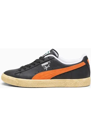 PUMA Clyde Vintage Sneakers, Black/Rickie Orange, size 39, Shoes