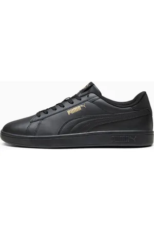 PUMA Smash 3.0 L Sneakers, Black/Gold/Black, size 36, Shoes