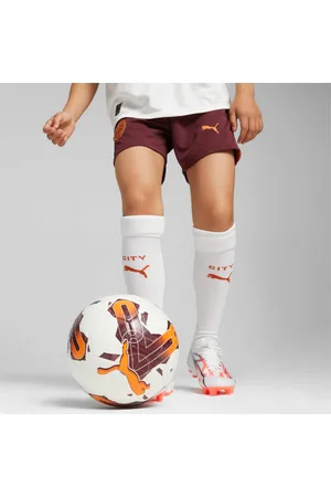 PUMA Manchester City Youth Football Shorts, Aubergine/Cayenne Pepper, size 116, Clothing