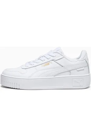 PUMA Carina Street Youth Sneakers, White/Gold, size 35,5, Shoes