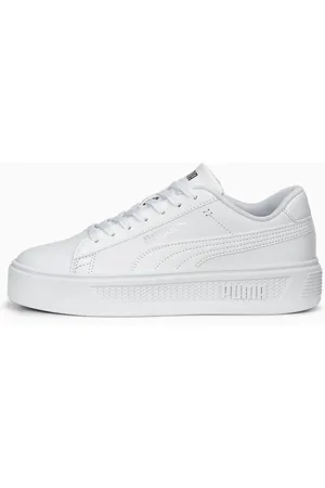 PUMA Smash Platform V3 Sneakers Women, White/Silver, size 35,5, Shoes
