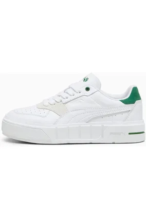 PUMA Cali Court Match Sneakers Women, White/Archive Green, size 35,5, Shoes