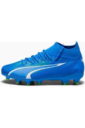 PUMA Ultra Pro FG/AG Youth Football Boots, Ultra Blue/White/Pro Green, size 31, Shoes