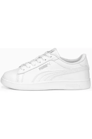 PUMA Smash 3.0 L Shoes Kids, White/Cool Light Grey, size 27,5