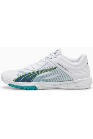 PUMA Accelerate Turbo Indoor Sport Shoes, White/Ocean Tropic/Lime Squeeze, size 42,5