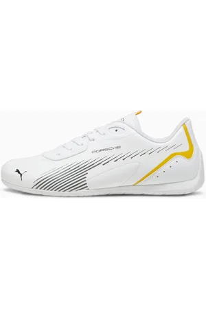 PUMA Porsche Legacy Neo Cat 2.0 Driving Shoes, White/Lemon Chrome, size 44