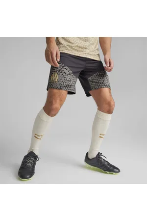 PUMA Olympique De Marseille Football Training Shorts, Dark Coal/Sand Dune, size XXL, Clothing