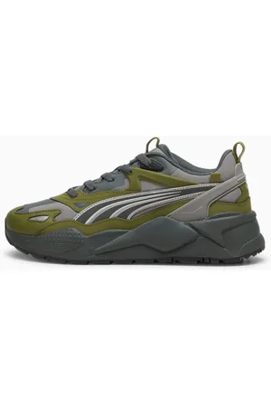 PUMA Rs-X Efekt Reflective Sneakers, Stormy Slate/Olive Green, size 36, Shoes