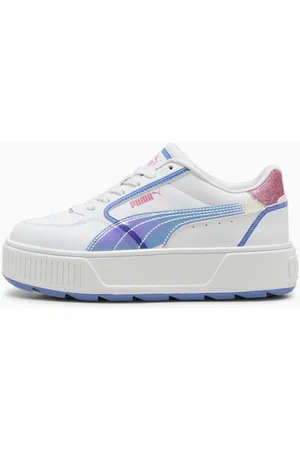 PUMA Karmen Rebelle Deep Dive Youth Sneakers, White/Fast Pink/Blue Skies, size 35,5, Shoes