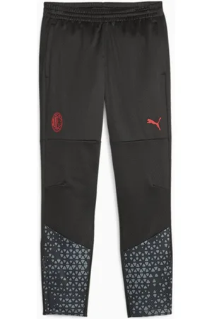 PUMA AC Milan Football Youth Training Pants, Black/Flat Medium Grey, size 176, Accessories