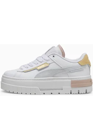 PUMA Mayze Crashed Youth Sneakers, White/Dewdrop, size 35,5, Shoes