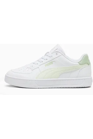 PUMA Caven 2.0 Youth Sneakers, White/Green Illusion/Pure Green, size 35,5, Shoes