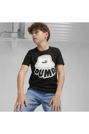 PUMA Ess+ Mid 90S Youth Graphic T-Shirt, , size 128, Clothing