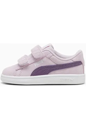 PUMA Smash 3.0 Suede Sneakers Baby, Grape Mist/Crushed Berry/White, size 21, Shoes