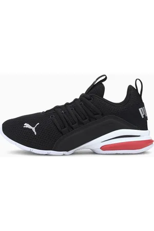 PUMA Axelion Mesh Youth Shoes, Black/Silver/High Risk Red, size 35,5, Shoes
