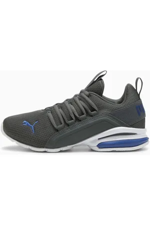PUMA Axelion Mesh Youth Shoes, Mineral Grey/Cobalt Glaze/White, size 35,5, Shoes