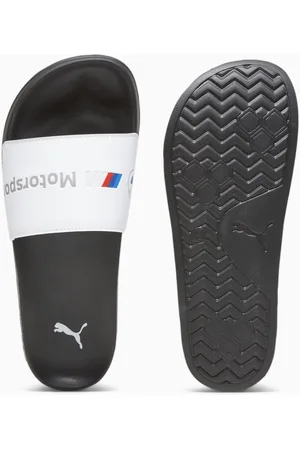 PUMA BMW M Motorsport Logo Leadcat 2.0 Motorsport Slides, White/Black, size 39, Clothing