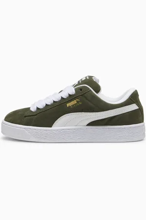 PUMA Suede Xl Sneakers Unisex, Dark Olive/White, size 42, Shoes