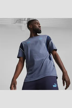 PUMA Olympique De Marseille Ftblarchive Tee Shirt, Inky Blue/Persian Blue, size M