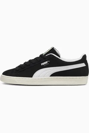 PUMA Suede Patch Sneakers, Black/White, size 36, Shoes