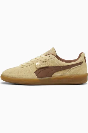 PUMA Palermo Hairy Sneakers, Chamomile/Brown Mushroom, size 42, Shoes
