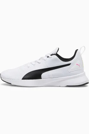 PUMA Flyer Running Shoe Sneakers, White/Lime Pow, size 37, Shoes
