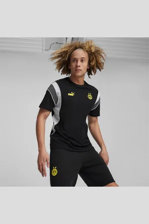PUMA Borussia Dortmund Ftblarchive Tee Shirt, Black/Cool Mid Grey, size M